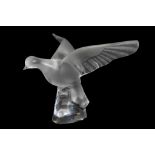 Colombe Clita, a Cristal Lalique frosted glass figure of a dove in flight  Colombe Clita, a