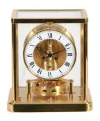 A gilt brass Atmos timepiece by Jaeger-LeCoultre , last quarter 20th century  A gilt brass