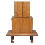 John Makepeace, OBE , a walnut Cluster double cabinet on stand  John Makepeace, OBE (b. 1939), a