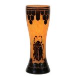 A Le Verre Francais Scarabee cameo glass vase by Schneider  A Le Verre Francais Scarabee cameo glass