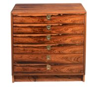 Robert Heritage for Archie Shine, a rosewood chest of five drawers, 1960s  Robert Heritage for