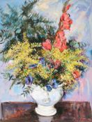 Max Agostini (1914-1997) - Still life of flowers in a porcelain vase Oil on canvas Signed lower