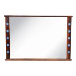 A Swedish rectangular wall mirror, 1970s, rosewood and ceramic, 74cm high  A Swedish rectangular