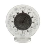 Rossignols, a Rene Lalique clear and frosted glass clock  Rossignols, a Rene Lalique clear and