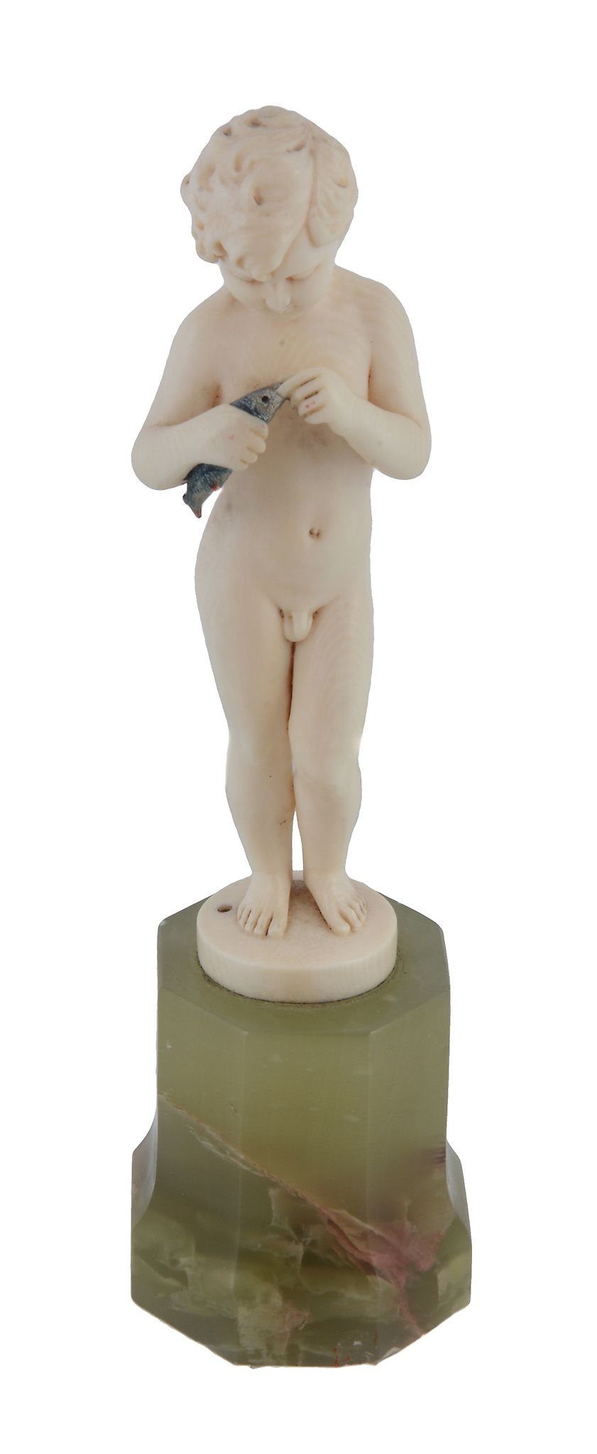Ferdinand Preiss, an ivory carving of a fisher boy, circa 1930, signed  Ferdinand Preiss, an ivory