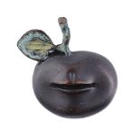 Claude Lalanne , a bronze brooch Pomme Bouche , circa 1996  Claude Lalanne (b. 1924), a bronze