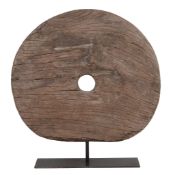 A Burmese disc, on a metal stand, 76cm high, 72cm wide  A Burmese disc,   on a metal stand, 76cm