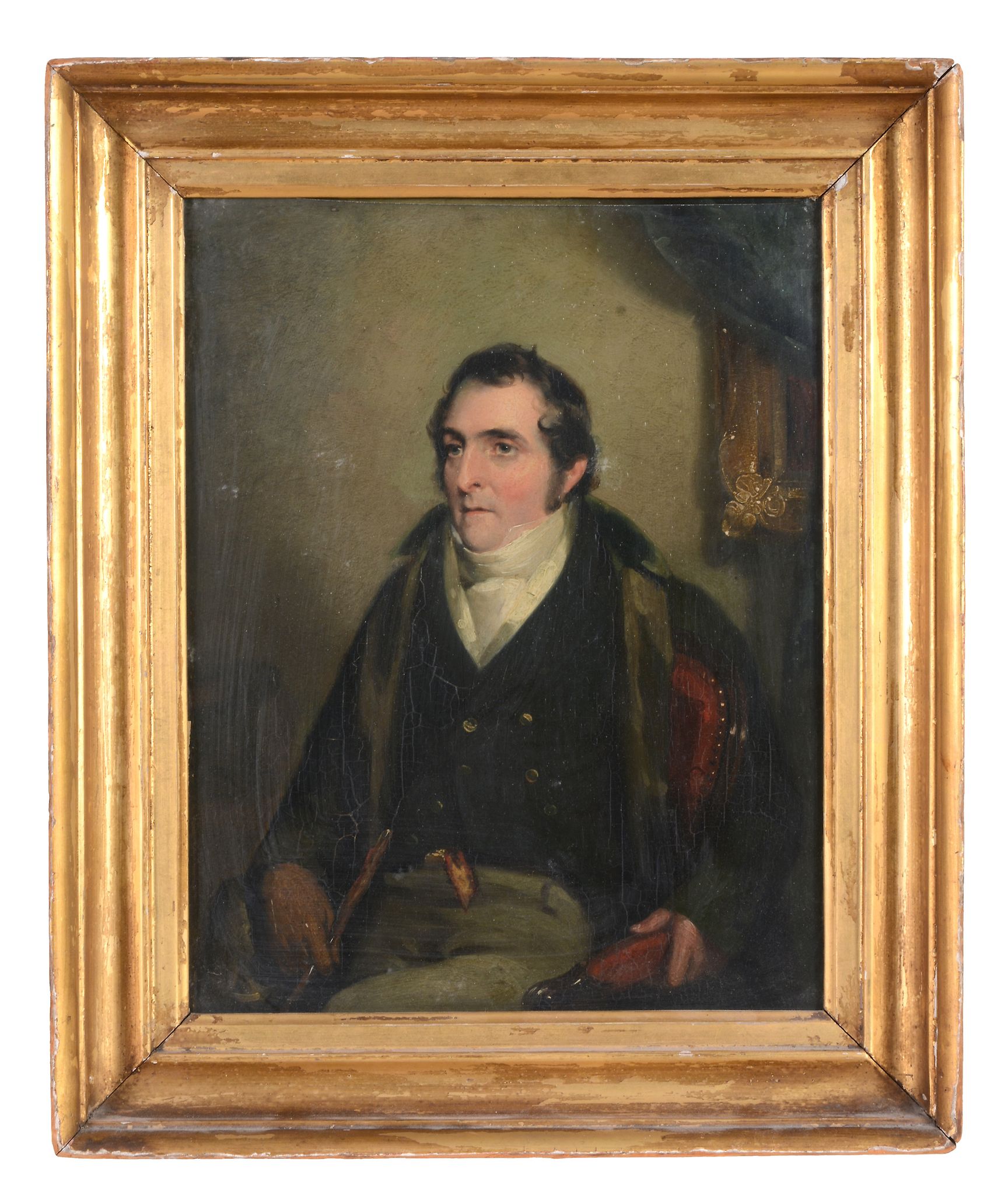 Circle of Henry Raeburn (1756-1823) - Portrait of a seated gentleman in an interior Oil on panel - Image 2 of 3