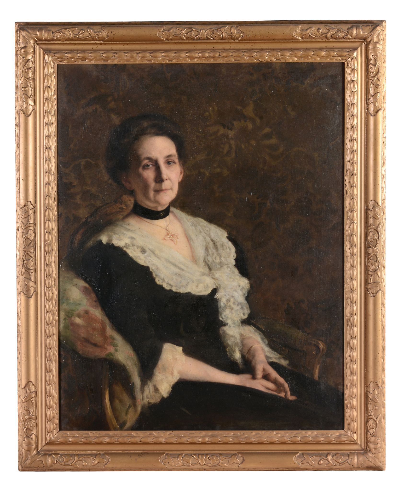 Frank Samuel Eastman (1878-1964) - Portrait of a seated lady Oil on canvas Signed and dated   1908 - Image 2 of 3
