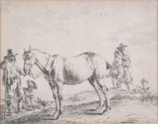 Daniel de Savoye (1654-1716) - Travellers resting Etching, on laid paper, with partial watermark