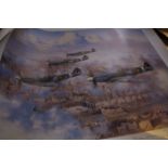 [Militaria] - Two Limited Edition Signed Aviation Prints, 'Winged Victory' - Johnnie Johnson's 125