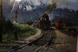 After Terence Cuneo 'Steam in the Rockies' Limited edition print no. 9/500 Signed in pencil 59.5cm x