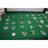 A collection of Military Cap Badges, approximately 300, contained in a black case with four hinged