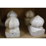 Four marble finials, 22cm high approx. -4