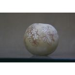 A Thomas Webb glass globular vase, circa 1880, 6.5cm high, acid-etched mark Property of the late