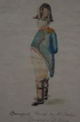 W.. Ibbatson (?) (20th Century) Bonaparte at St Helena Watercolour Signed and titled 21cm x 14cm;