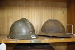 [Militaria] - A Second World War French M26 Adrian Steel Helmet, of standard production