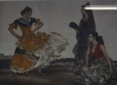 After Sir William Russel Flint Flamenco dancer Colour print Signed to margin 45cm x 61cm