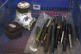 Twenty three fountain pens including Osmiroid, Platignum, Sheaffer, Burnham examples, seven