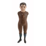 A 19th century French tailor's dummy of child's proportions, circa 1880, the papier mache body