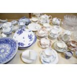 A quantity of assorted blue and white ceramics, to include meat plates and egg cups, a quantity of