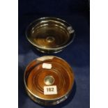 A bottle stand with gadrooned border, Birmingham 1929, 16cm in diameter and a 0.925 coaster from