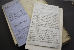 Two 18th Century Velum Indentures and a collection of 19th Century solicitors and business