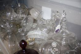 A quantity of glass lids, early and later glass fragments etc Property of the Late Christopher