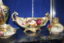 A quantity of Royal Worcester to include a vase decorated with peacocks -5