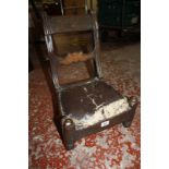 An Early 19th Century Mahogany Childs Chair, with slat back and drop-in upholstered seat (