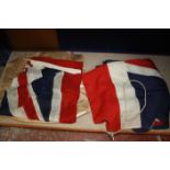 A large World War II Union Jack flag, together with another smaller 1953, with halyards -2