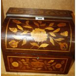 A Dutch marquetry decanter box, refitted