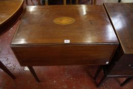An Edwardian mahogany pembroke table, circa 1905, the rectangular twin-flap top with central