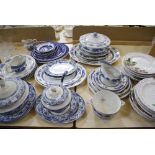 A quantity of assorted blue and white ceramics and other items Best Bid