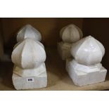 Four marble finials, 22cm high approx. -4