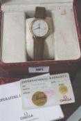 An Omega Quartz De Ville gentleman’s watch serial number 55212886, complete with International