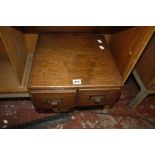 A 20th Century oak two drawer filing chest, 38.5cm wide Best Bid