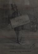 James Rolfe (19th Century) 'A Shilling a day and his board' 'Vote For Mills and Talbot' Caricature