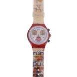 Swatch, Daley Thompson, Atlanta 1996 Olympic Games, a plastic wristwatch, quartz chronograph