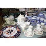 A quantity of decorative ceramics and glassware, to include Poole pottery, Spode etc