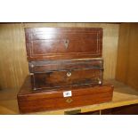 Three mahogany sewing/workboxes (af) Best Bid