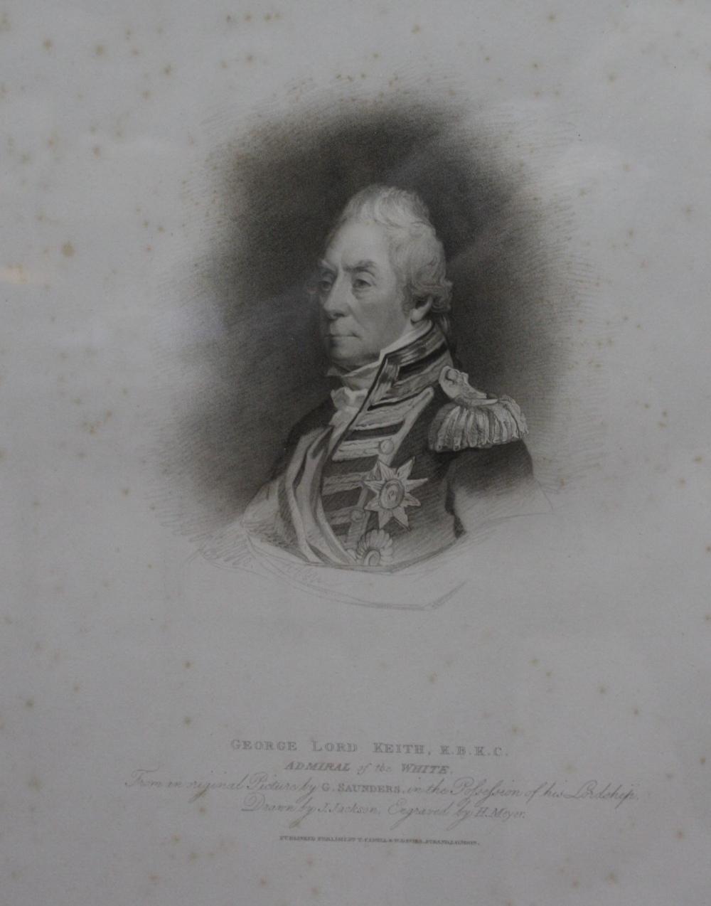 A set of six engravings to include 'George Lord Keith, K. B. K.C. Admiral of the White', 'Vice - Image 2 of 3