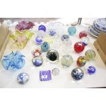 A quantity of assorted paperweights to include Selkirk, Caithness, Mdina and Kosta Boda and other