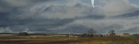 Alan Ingham (1932-2002) 'Landscape Bright, Nr. Romsey, Hants' Watercolour Signed lower left 25cm x
