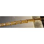 A cane "swagger stick", with Boer war interest 1889 -1902, inscribed with Roman numerals and the