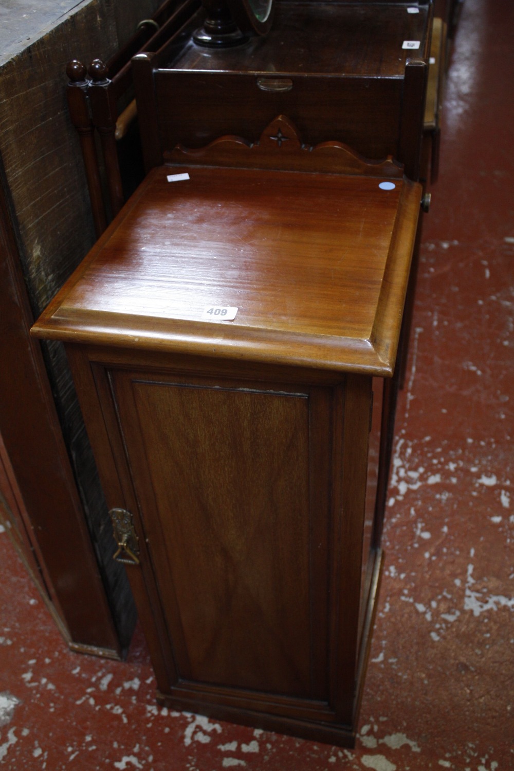 A Victorian mahogany bedside cabinet