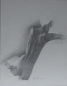 English School (20th Century) Nude Pencil drawing Signed indistinctly lower right 40cm x 31cm Best
