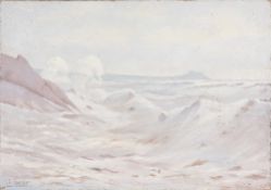 Gabriel Francisque Alexis Fournier (1893-1963) Breakers on the shore Oil on canvas, a pair