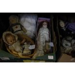 A bisque head doll, a sailor doll, Yogi Bear, teddy bears and other dolls and toys