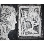 Alistair Grant (1925-1997) 'Head & Mirror II' Etching Signed in pencil to the margin no. 8/215